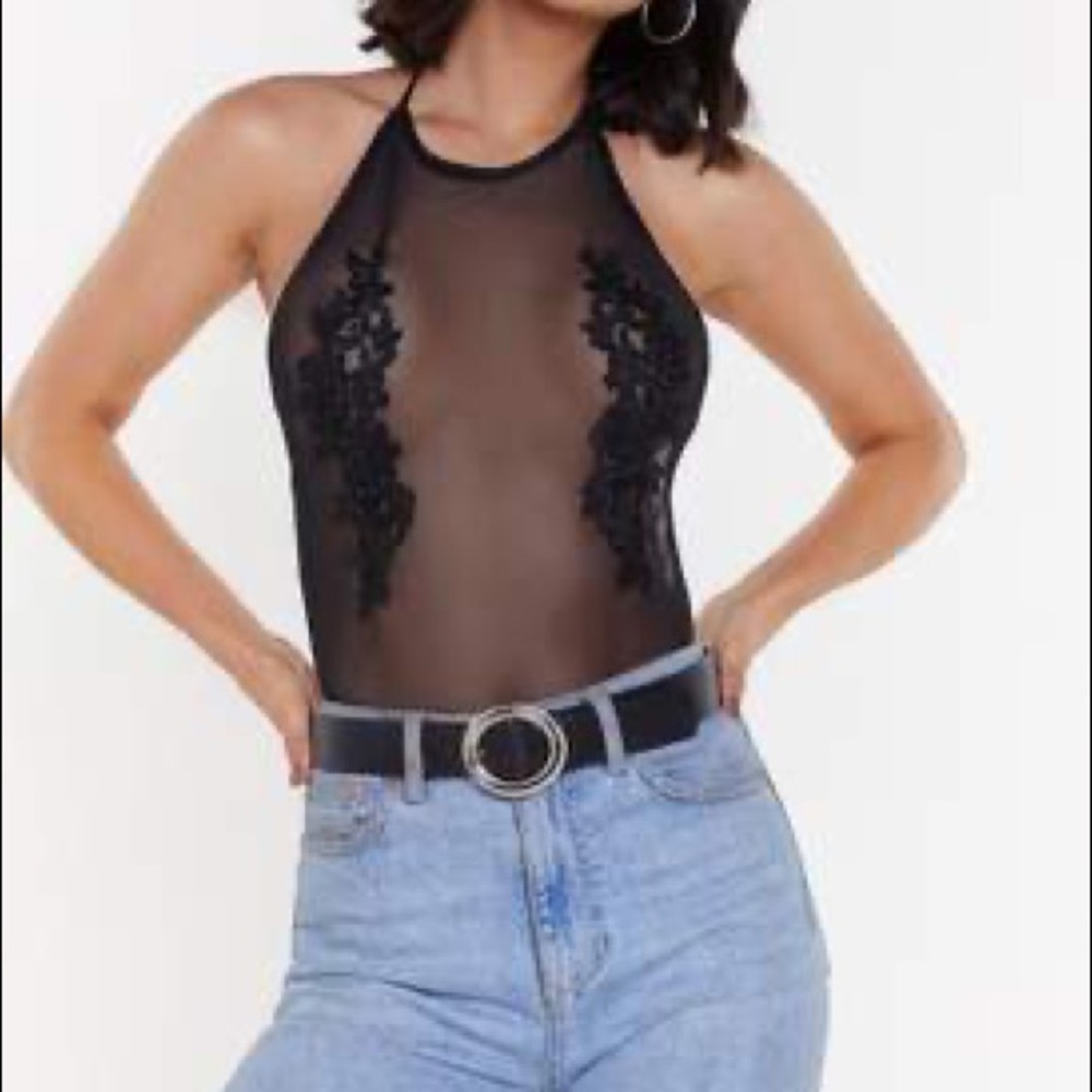 Mesh floral bodysuit from nasty gal. Never worn